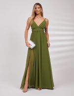 Vestido Longo Verde Oliva Vilma