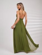 Vestido Longo Verde Oliva Vilma