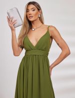 Vestido Longo Verde Oliva Vilma