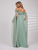 Vestido Longo Verde Sage Samantha