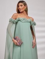 Vestido Longo Verde Sage Samantha