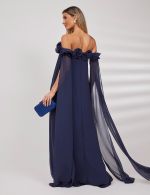 Vestido Longo Azul Marinho Samantha
