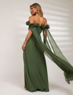 Vestido Longo Verde Oliva Samantha