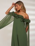 Vestido Longo Verde Oliva Samantha