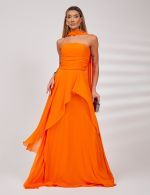 Vestido Longo Laranja Safira