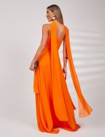 Vestido Longo Laranja Safira