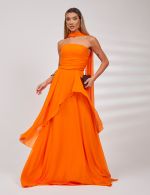 Vestido Longo Laranja Safira