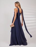 Vestido Longo Azul Marinho Safira