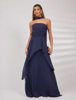 Vestido Longo Azul Marinho Safira