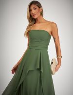 Vestido Longo Verde Oliva Safira