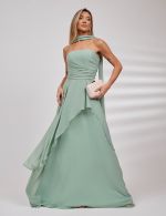 Vestido Longo Verde Sage Safira