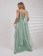 Vestido Longo Verde Sage Safira