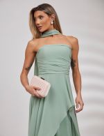 Vestido Longo Verde Sage Safira