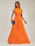 Vestido Longo Laranja Karol