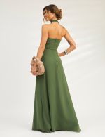 Vestido Longo Verde Oliva Karol