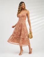Vestido Midi Nude Janaina