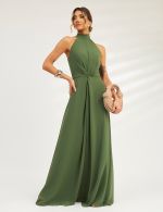 Vestido Longo Verde Oliva Karol