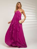 Vestido Longo Fucsia Sarah