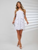 Vestido Curto Branco Sabrina