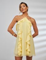Vestido Curto Amarelo Sabrina
