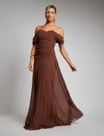 Vestido Longo Marrom Barbara