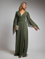 Vestido Longo Verde Oliva Dulce