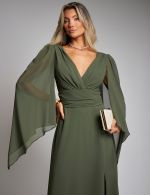 Vestido Longo Verde Oliva Dulce
