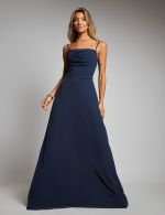Vestido Longo Azul Marinho Madah