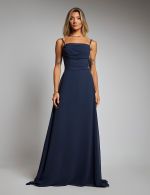 Vestido Longo Azul Marinho Madah