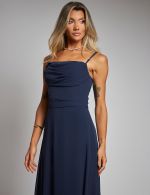 Vestido Longo Azul Marinho Madah
