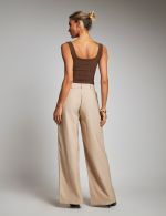 Calça Alfaiataria Nude Madu