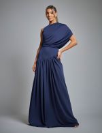 Vestido Longo Azul Marinho Viviane