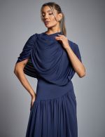 Vestido Longo Azul Marinho Viviane