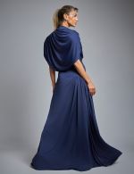 Vestido Longo Azul Marinho Viviane
