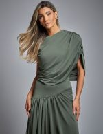 Vestido Longo Verde Oliva Viviane