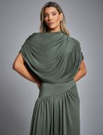 Vestido Longo Verde Oliva Viviane