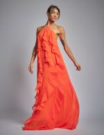 Vestido Longo Laranja Sarah