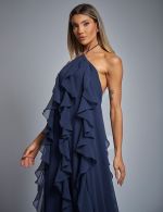 Vestido Longo Azul Marinho Sarah