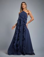 Vestido Longo Azul Marinho Sarah