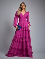 Vestido Longo Fucsia Larissa