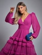 Vestido Longo Fucsia Larissa