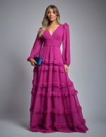Vestido Longo Fucsia Larissa