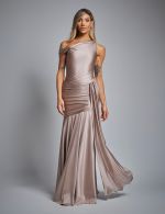 Vestido Longo Champagne Eliza
