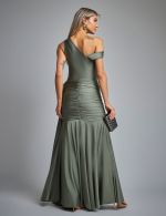 Vestido Longo Verde Oliva Eliza