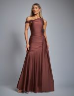 Vestido Longo Marrom Eliza