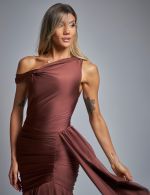Vestido Longo Marrom Eliza