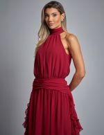 Vestido Longo Marsala Adriana