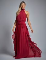 Vestido Longo Marsala Adriana