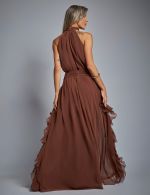 Vestido Longo Marrom Adriana