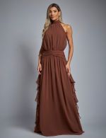 Vestido Longo Marrom Adriana